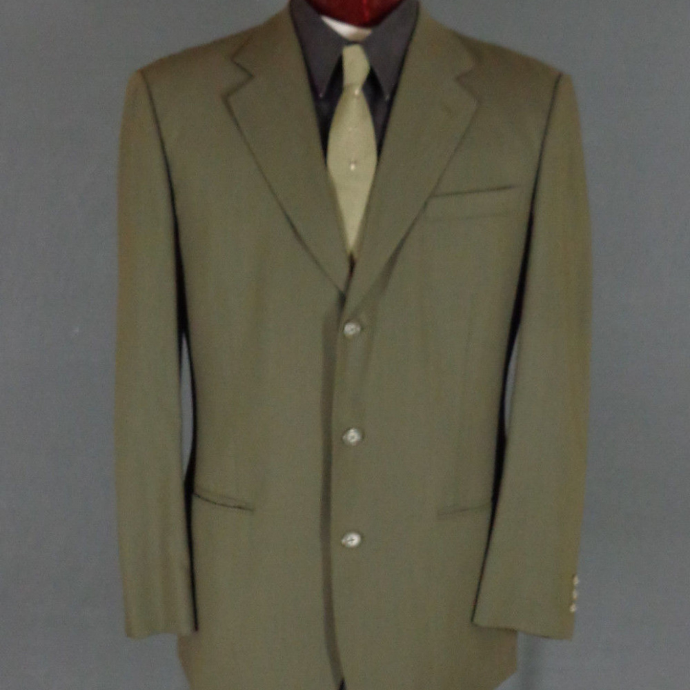 Vintage Hemrajani Bros. Olive Cashmere Blazer  44